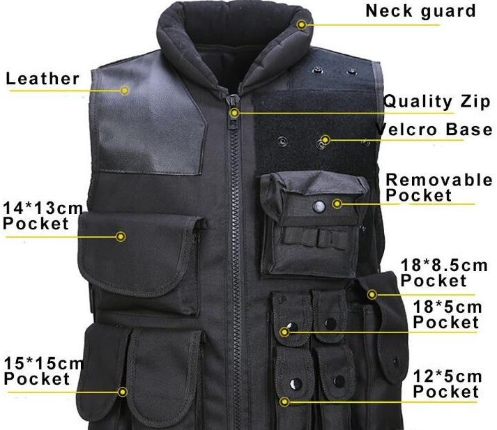 Roamello Tactical Vest Black Mens