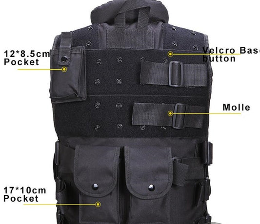 Roamello Tactical Vest Black Mens